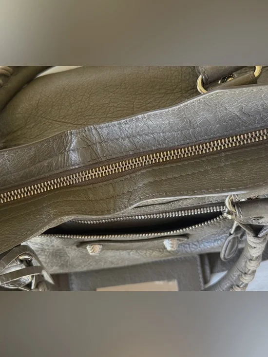 BALENCIAGA CITY BAG GRAY GREY BAG S/S 2016 w/MIRROR SILVER HARDWARE - Picture 5 of 13